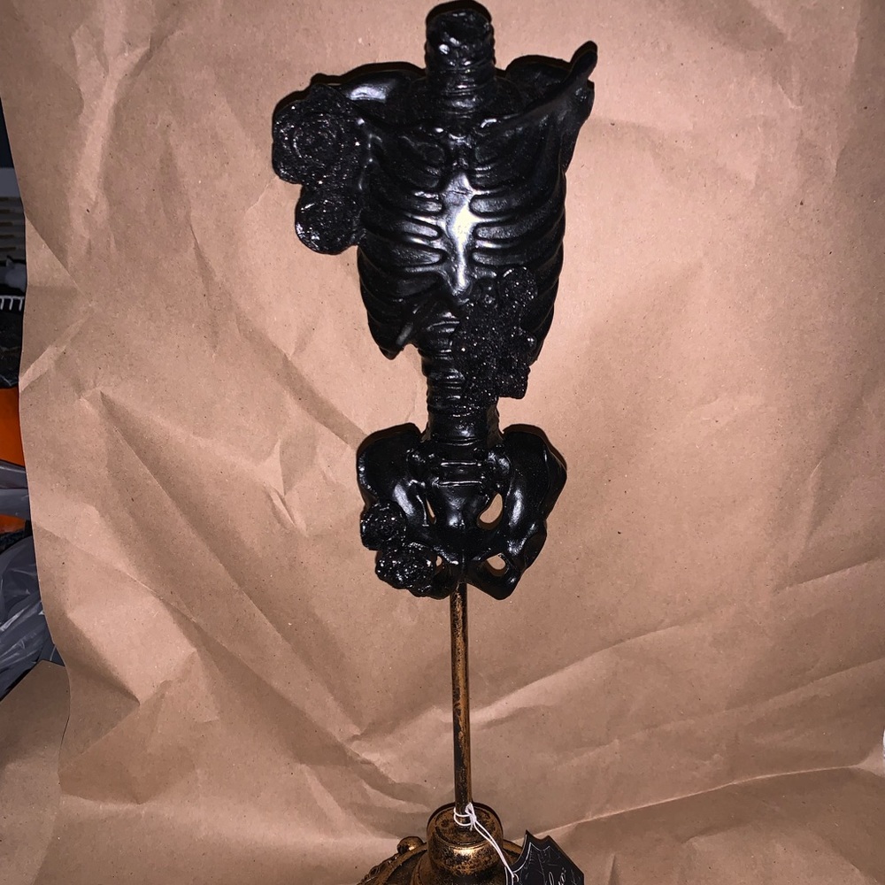Gothic decor dark romance goth skeleton bust floral skeleton bust witch decor